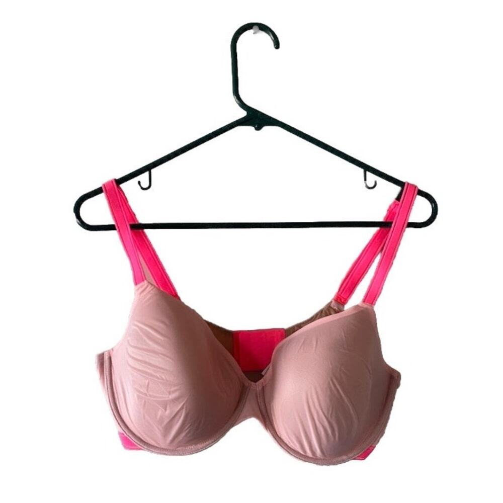 Victoria's Secret Lined Perfect Coverage Underwire Pink Bra- Size 36DD